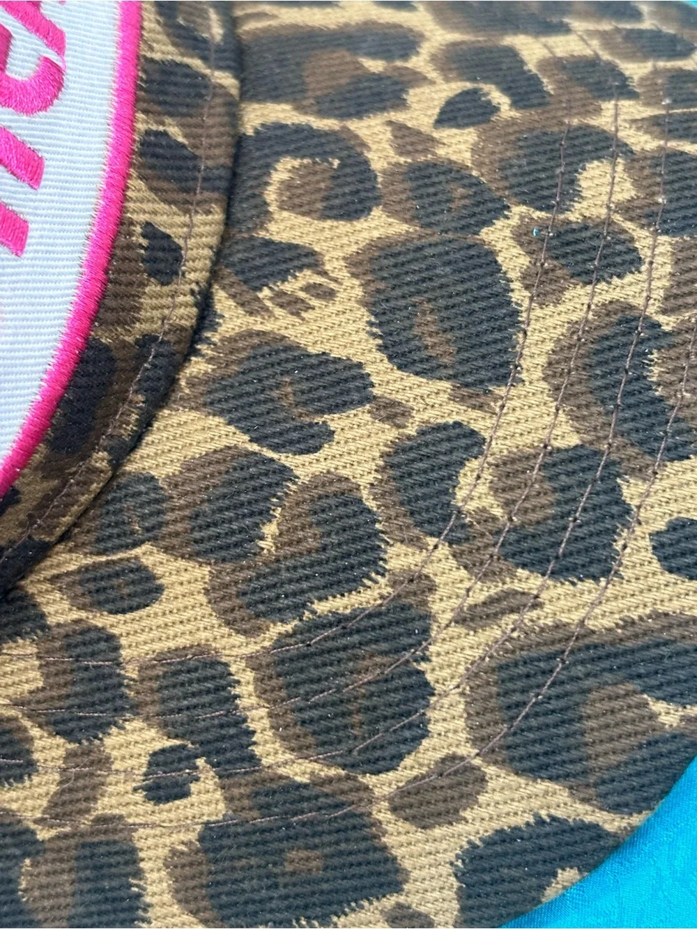 Leopard Print 'Living the Dream' Patch Baseball Cap
